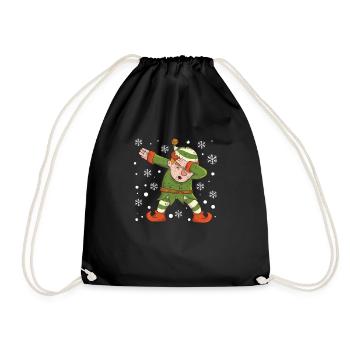 Weihnachten Dabbing Elf Squad Dab Dance Xmas - Turnbeutel - Schwarz - Vorne