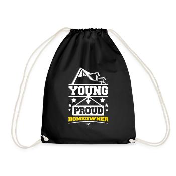 Young proud homeowner - Turnbeutel - Schwarz - Vorne