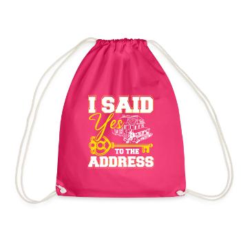J’ai dit oui à l’adresse - Sac de sport léger - fuchsia - Devant