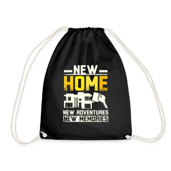 New home new adventure ne memories - Drawstring Bag - black - Front