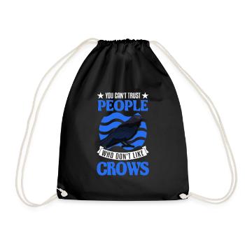 Crow Raven Raven Crow Keeping Crow Breeder - Drawstring Bag - black - Front