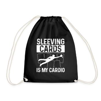 Baseball Card Collector Cards is my Cardio Deck - Drawstring Bag - black - Front