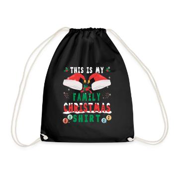 Funny Family Couple Clothes Christmas - Drawstring Bag - black - Front