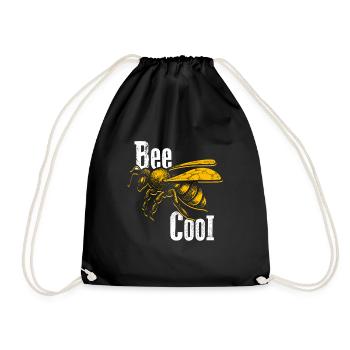Bee Cool Bienen Imker Nachhaltigkeit Klimaschutz G - Turnbeutel - Schwarz - Vorne