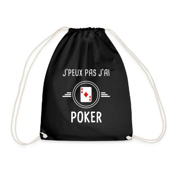 poker je peux pas j'ai poker cartes - Sac de sport léger - noir - Devant