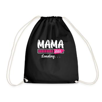 Mama to be 2023 pregnant with girl Mama - Drawstring Bag - black - Front