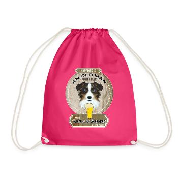 Australian Shepherd Dad Beer Lover - Turnbeutel - Fuchsia - Vorne