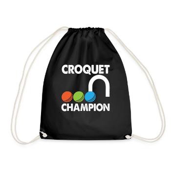 Croquet Champion - Drawstring Bag - black - Front