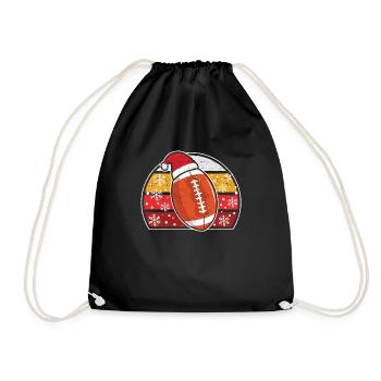 Joueur de football de Noël Père Noël Noël - Sac de sport léger - noir - Devant