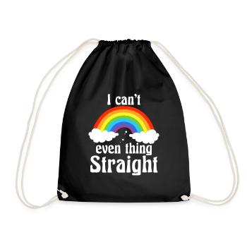 I can't even think - Drawstring Bag - black - Front