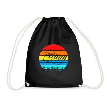 Cool Retro Awesome Sledding Designs T-Shirt - Sac de sport léger - noir - Devant