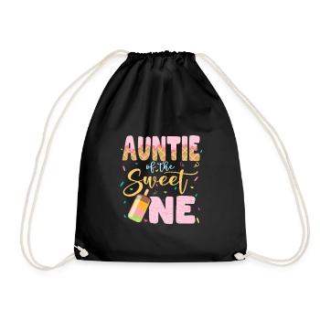 Meilleure tante Amateur de crème glacée Neveu Nièce - Sac de sport léger - noir - Devant