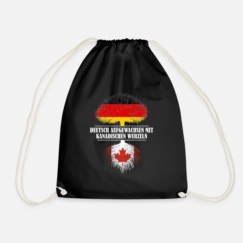 Deutsch mit kanadischen Wurzeln - Turnbeutel - Schwarz