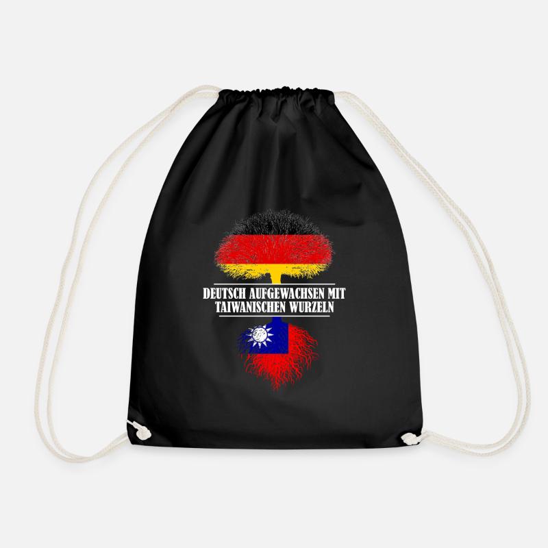 Deutsch mit taiwanischen Wurzeln - Turnbeutel - Schwarz