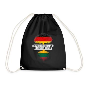 Deutsch mit litauischen Wurzeln - Turnbeutel - Schwarz - Vorne