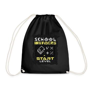 School Invaders - Schule und Schulanfang - Turnbeutel - Schwarz - Vorne