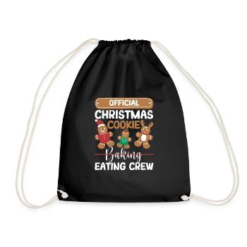 Offizielle Weihnachtsplätzchen backende und essen - Turnbeutel - Schwarz - Vorne