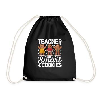 Professeur de Smart Cookies Gingerbread Man Noël - Sac de sport léger - noir - Devant