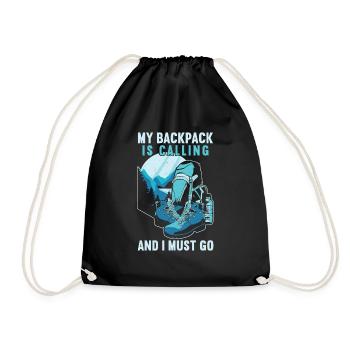 Camping en plein air Randonnée Backpacking - Sac de sport léger - noir - Devant