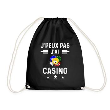 jetons je peux pas j'ai casino - Sac de sport léger - noir - Devant