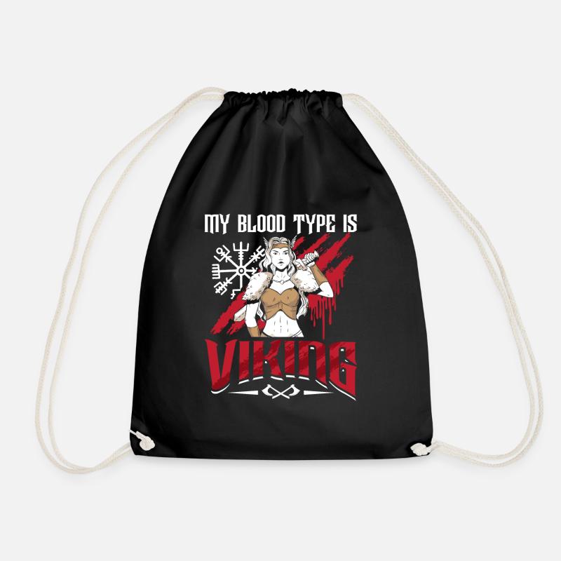 Norse Viking Mythology Drinking Design for Viking - Turnbeutel - Schwarz