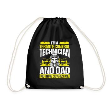 Temite Control Technician Dad Pest Worker Papa - Turnbeutel - Schwarz - Vorne