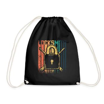 Retro Vintage Locksmith - Drawstring Bag - black - Front
