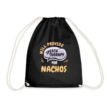Provide Speech Therapy for Nacho's Funny Speech - Drawstring Bag - black - Front