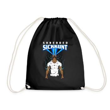 Workout Bodybuilding Fitnessstudio Gewichtheben - Turnbeutel - Schwarz - Vorne