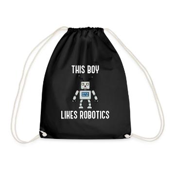 Ironic Robot Quote Ingénieur en robotique - Sac de sport léger - noir - Devant