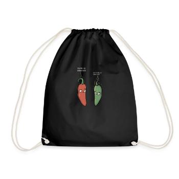 Chili Jalapenos Habaneros Carolina Reaper - Drawstring Bag - black - Front