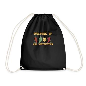 Chili Jalapenos Habaneros Carolina Reaper - Drawstring Bag - black - Front