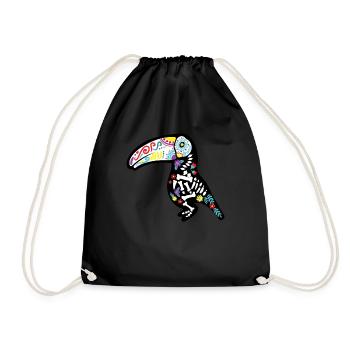 Tukan Bird Dia De Los Muertos - Sac de sport léger - noir - Devant