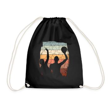 Retro Water Polo Vintage Water Sports - Drawstring Bag - black - Front