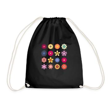 Fleurs, Fleurs vintage, Fleurs de jardin, Rose Rose Fl - Sac de sport léger - noir - Devant