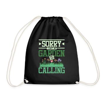 Sorry I can't my garden is calling - Turnbeutel - Schwarz - Vorne