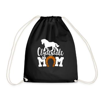 Clydesdale Horse Draft Horse Motif - Sac de sport léger - noir - Devant