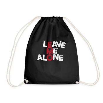 Leave me Alone | Emo clothes | Emocore | Emo Music - Drawstring Bag - black - Front
