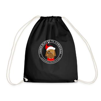 Funny Three Sleeps Until Christmas Insomnia - Drawstring Bag - black - Front
