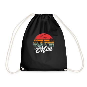 ja Vintage Jamaica Reggae Jamaican Urlaub - Turnbeutel - Schwarz - Vorne