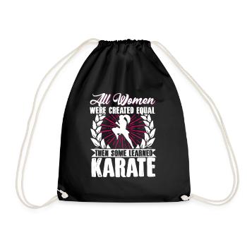 Karate Black Belt Gi Uniform All - Turnbeutel - Schwarz - Vorne
