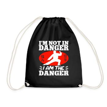 Karate Black Belt Gi Uniform I'M - Turnbeutel - Schwarz - Vorne