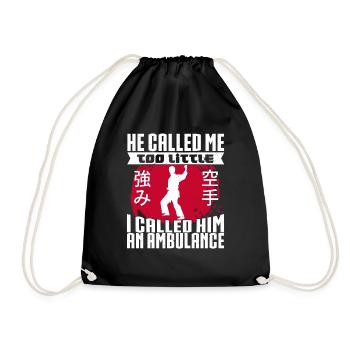Karate Black Belt Gi Uniform He - Turnbeutel - Schwarz - Vorne