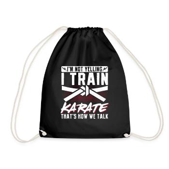 Karate Black Belt Gi Uniform I'M - Turnbeutel - Schwarz - Vorne
