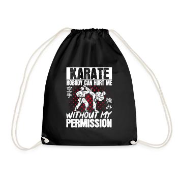 Karate Black Belt Gi Uniform - Turnbeutel - Schwarz - Vorne