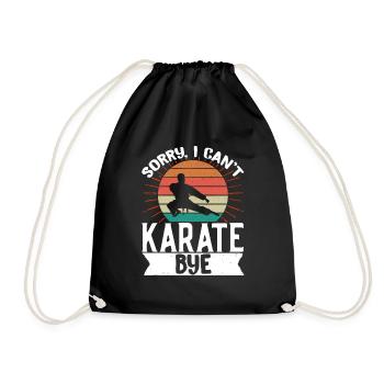 Karate Black Belt Gi Uniform - Turnbeutel - Schwarz - Vorne