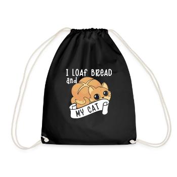 Bread Baking Baker Bakery Sourdough - Drawstring Bag - black - Front
