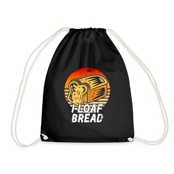 Bread Baking Baker Bakery Sourdough - Drawstring Bag - black - Front