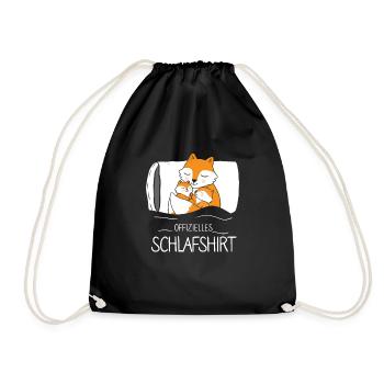 Offizielles Schlafshirt Fuchs - Turnbeutel - Schwarz - Vorne