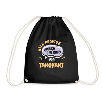 Fournir une orthophonie pour la parole drôle Takoyaki - Sac de sport léger - noir - Devant